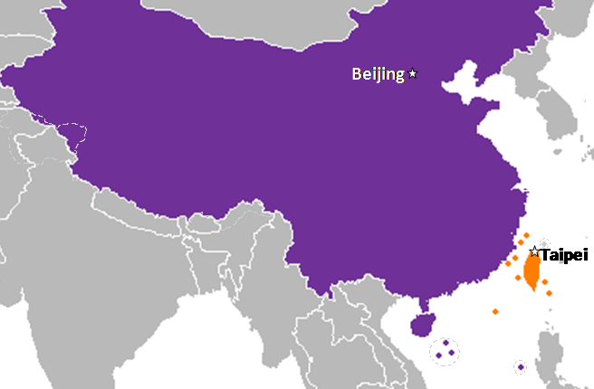 Taiwanese & Chinese areas of authority