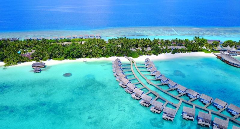 A tropical island in The Maldives