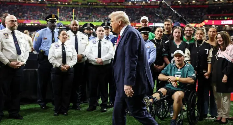 President Trump at Superbowl