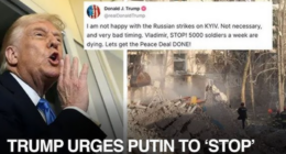 Trump not happy with Russian strikes on Ukraine