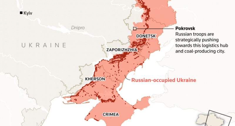 Russian control over Ukraine so far